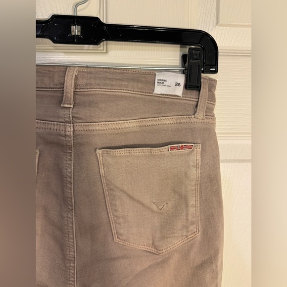 Hudson Women's Size 26Nico Mid Rise Ankle Super Skinny Jeans khaki/light brown - Picture 5 of 9